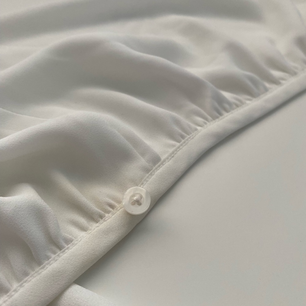 Sunday Best White Cropped Blouse (Size: XXS) - Picture 9 of 13